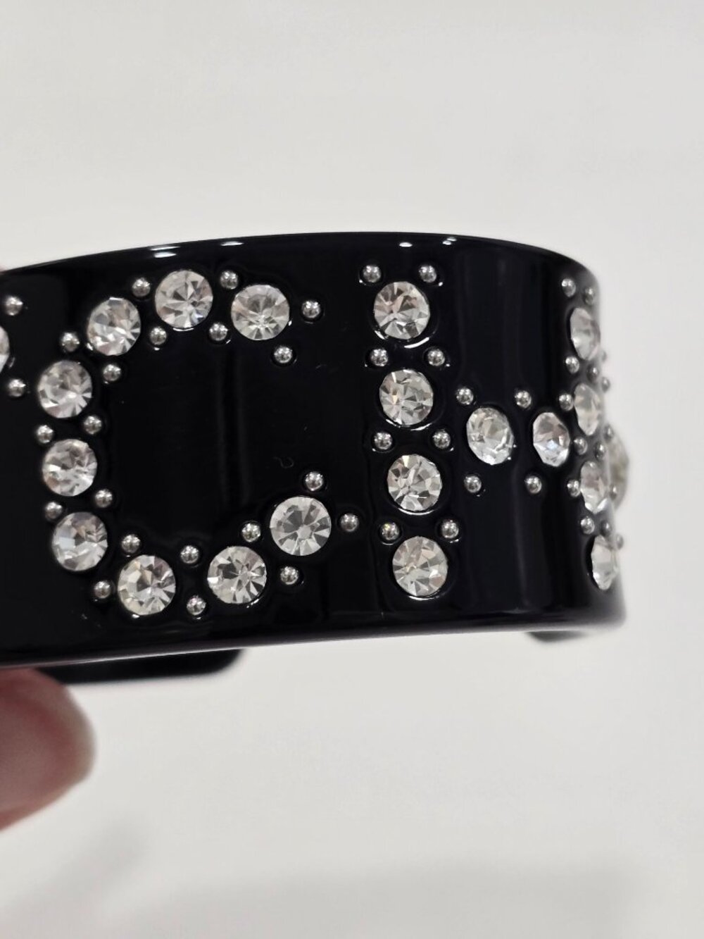 Killstar ✦ Witch Crystal Cuff Bracelet ✦ Black Rhinestone Statement Gothic NIP - Picture 6 of 16